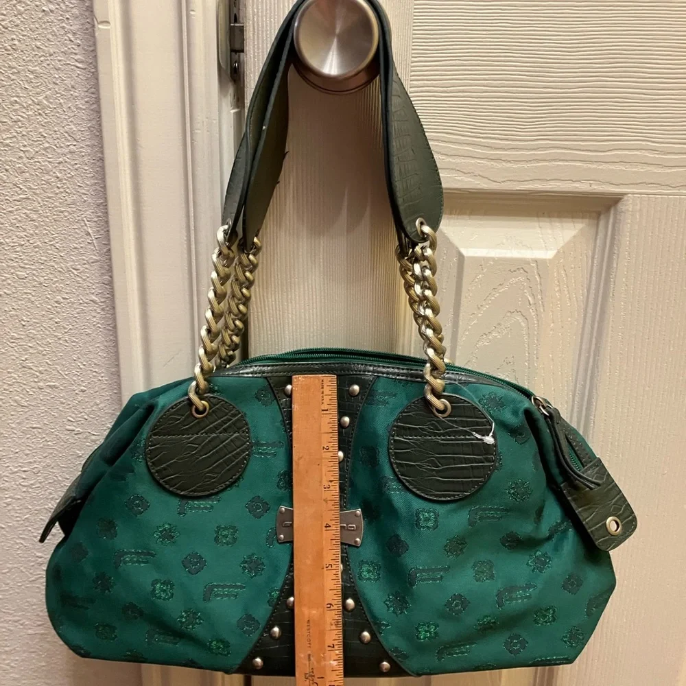 Y2K Rare Fornarina Emerald Green purse - Picture 10 of 12